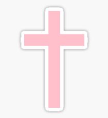 Pink Cross Sticker