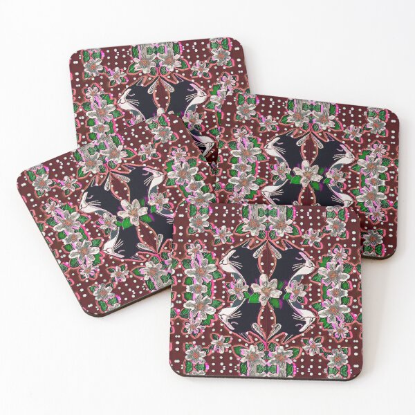 Item preview, Serene Cat in Jasmine Scent with Polka Dots Red and Black designed and sold by SpiritGifts.