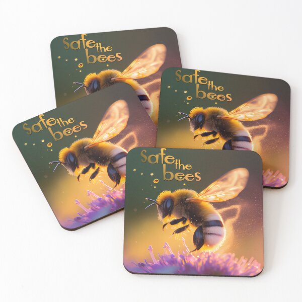 Item preview, Bee Stopped in Motion Over a Flower - Safe the Bees designed and sold by KOTOdesign.