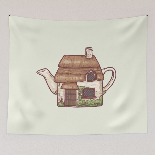 Item preview, Thatched Roof Cottage Teapot designed and sold by Jewelia Howard.