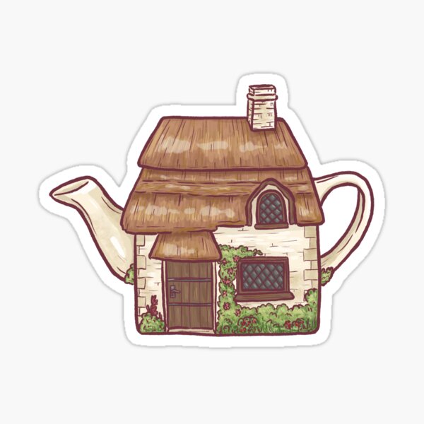 Item preview, Thatched Roof Cottage Teapot designed and sold by Jewelia Howard.