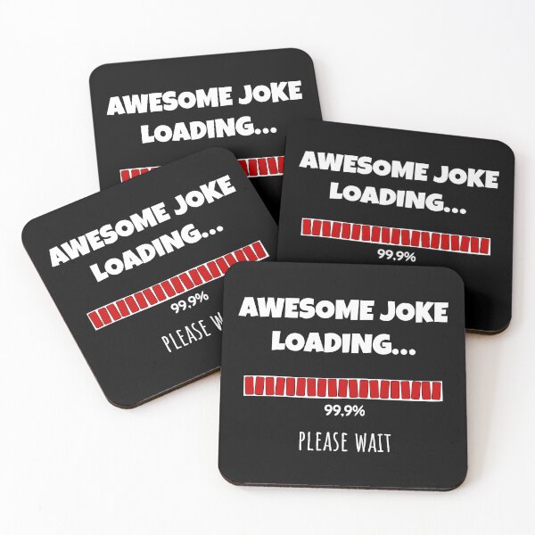 Item preview, Awesome Joke Loading... Please wait | Funny and witty loading bar text design designed and sold by ArtworkbyEmmy.