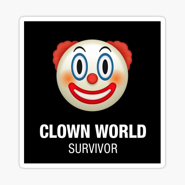 Vista previa del artículo con la obra «Clown World Survivor - Divertida tiranía de Covid», diseñado y vendido por -Koleidescope.