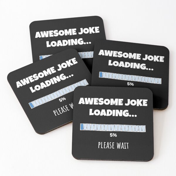 Item preview, Awesome Joke Loading... Please wait | Funny and witty loading bar text design designed and sold by ArtworkbyEmmy.