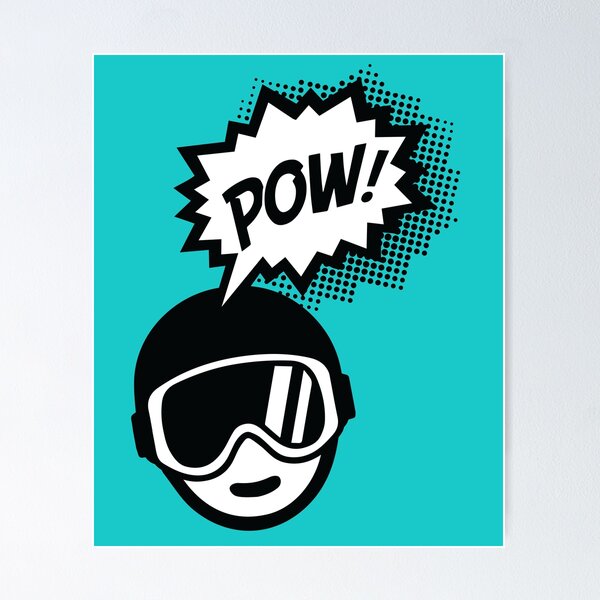 Item preview, Pow Day! Powder Ski Board Let it Snow! designed and sold by gimmecroutons.