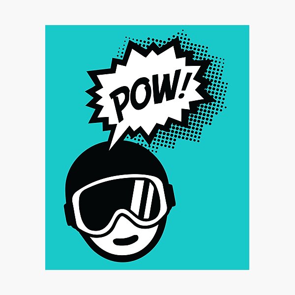 Item preview, Pow Day! Powder Ski Board Let it Snow! designed and sold by gimmecroutons.