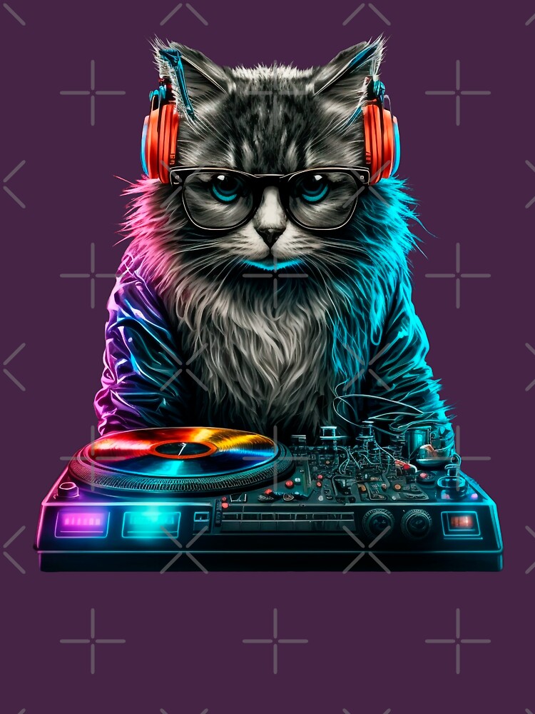 Kitty Cat The Party DJ' Ultra Cotton T-Shirt