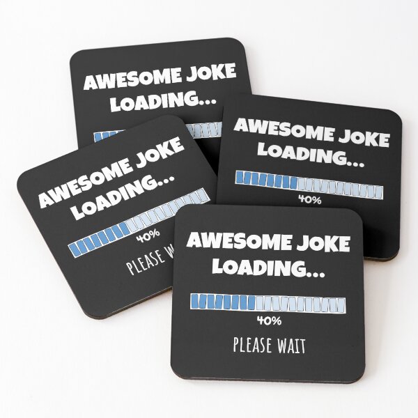Item preview, Awesome Joke Loading... Please wait | Funny and witty loading bar text design designed and sold by ArtworkbyEmmy.