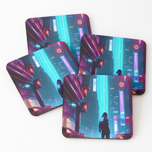 Item preview, Futuristic Cyberpunk City designed and sold by RockingPandS.