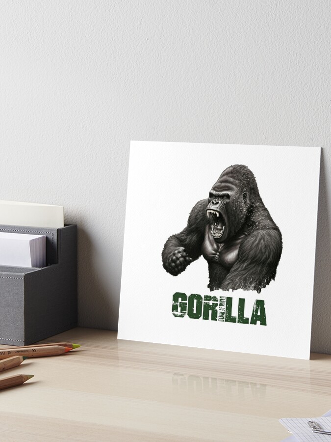 Mountain Gorilla Roar Art (Lowland | for by Sale Print Redbubble Board Beast)\