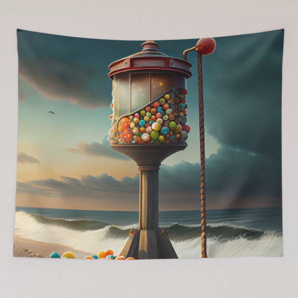 Item preview, Lost at Sea A Shipwreck of Gumballs and a Lonesome Digital Painting designed and sold by CodeAndColors.