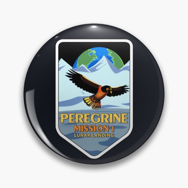 Item preview, NASA Peregrine Mission 1 lunar landing logo designed and sold by SolidEarthArt.