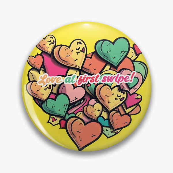 Item preview, Valentine's Day, Love at first swipe, Hearts designed and sold by pixeldizajn.