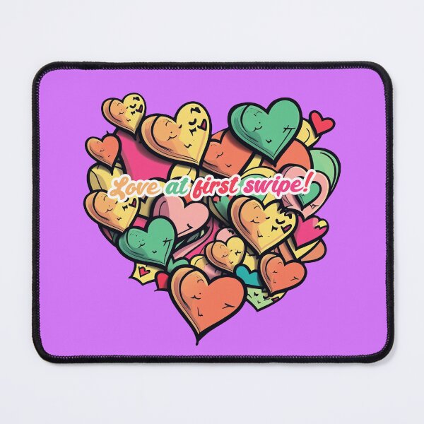 Item preview, Valentine's Day, Love at first swipe, Hearts designed and sold by pixeldizajn.