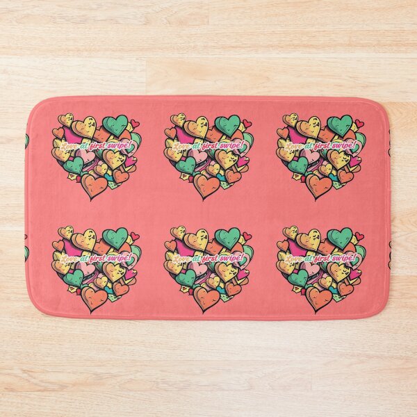 Item preview, Valentine's Day, Love at first swipe, Hearts designed and sold by pixeldizajn.