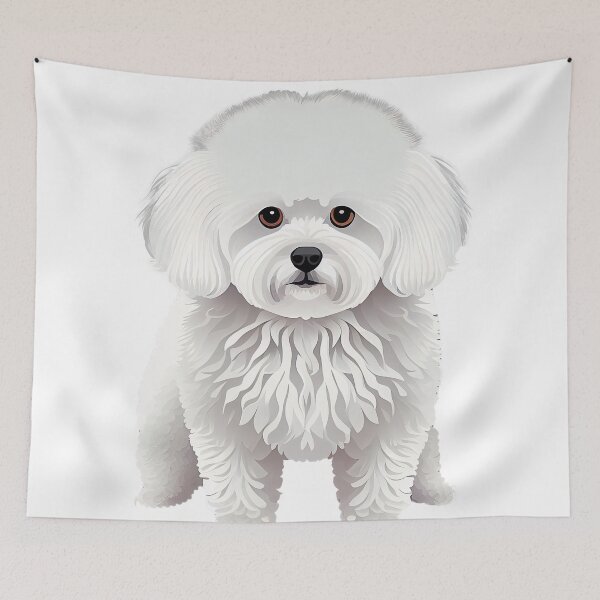 Artikelvorschau, Half Body Bichon Frise Small Dog Breed entworfen und verkauft von Nalaxation.
