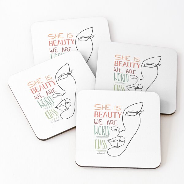 Item preview, SHE IS BEAUTY WE ARE WORLD CLASS STICKER designed and sold by Anahi Daza.