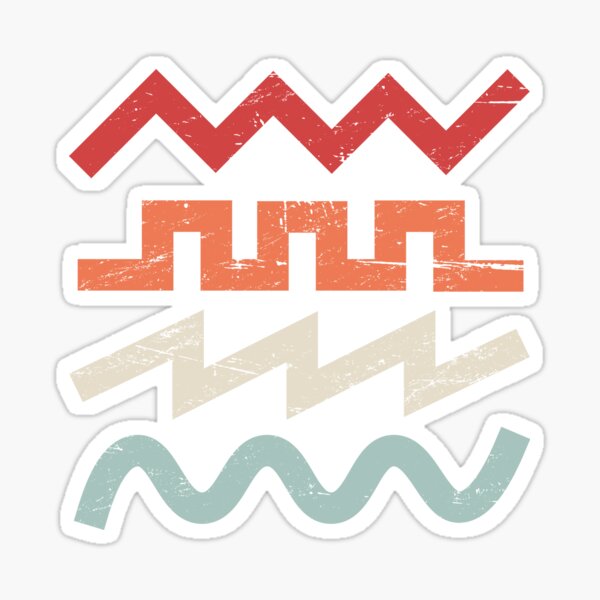Item preview, Retro Synth Waveforms designed and sold by Jam Jar.