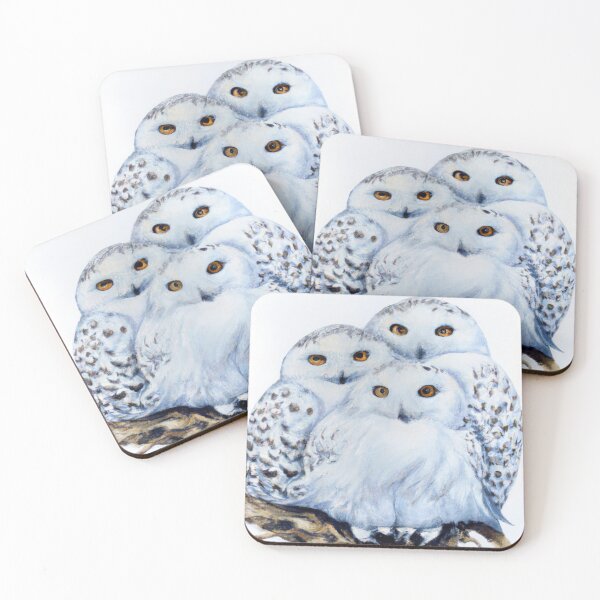 Item preview, Snow Owls Huddled Together | Owl Watercolor Print | Owl Illustration | Owl Print | Home Wall Decor | Wall Art designed and sold by phillipbooth.