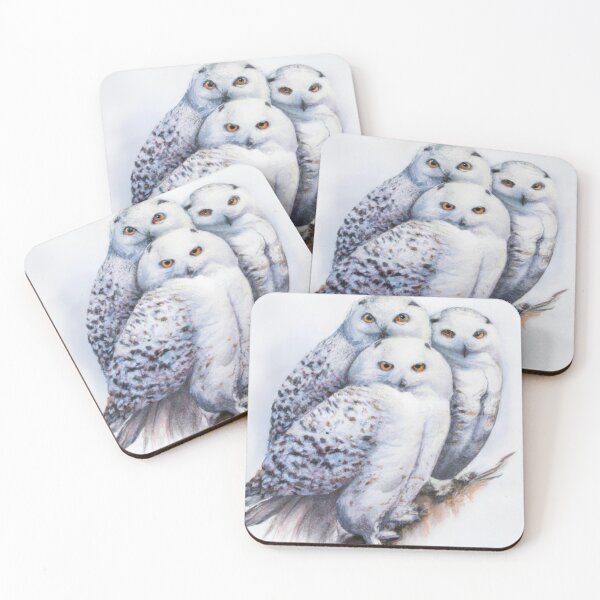 Item preview, Snow Owls Huddled Together | Owl Watercolor Print | Owl Illustration | Owl Print | Home Wall Decor | Wall Art designed and sold by phillipbooth.