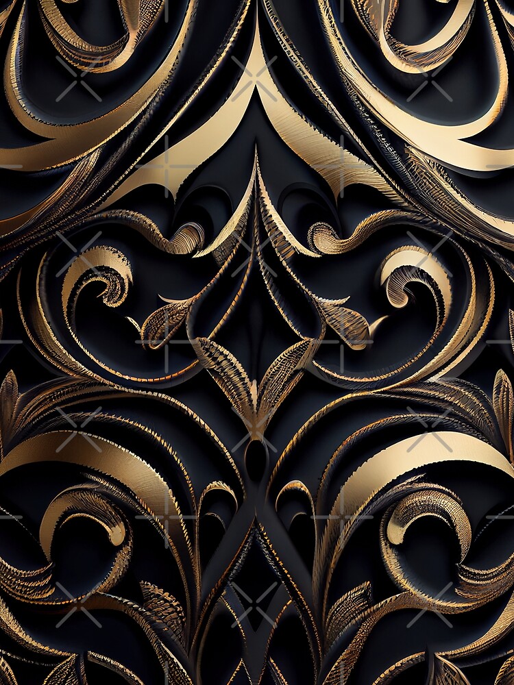 Thumbnail 3 von 3, Tuch, Luxury Extreme Line Pattern Digital Painting designt und verkauft von CodeAndColors.