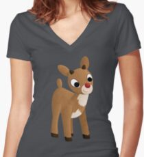 Classic Rudolph Women's Fitted V-Neck T-Shirt