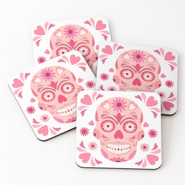 Item preview, Pink Sugar Skulls Pattern | Day of the Dead Pink Skull designed and sold by CreativeBridge.