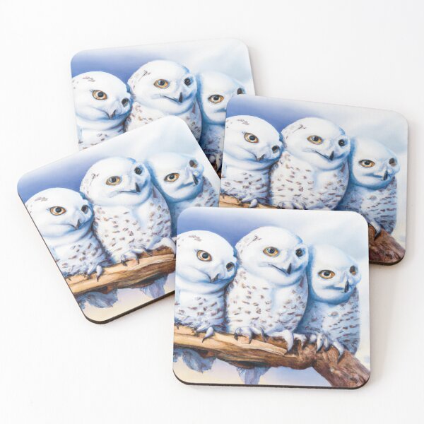 Item preview, Snow Owls Huddled Together | Owl Watercolor Print | Owl Illustration | Owl Print | Home Wall Decor | Wall Art designed and sold by phillipbooth.