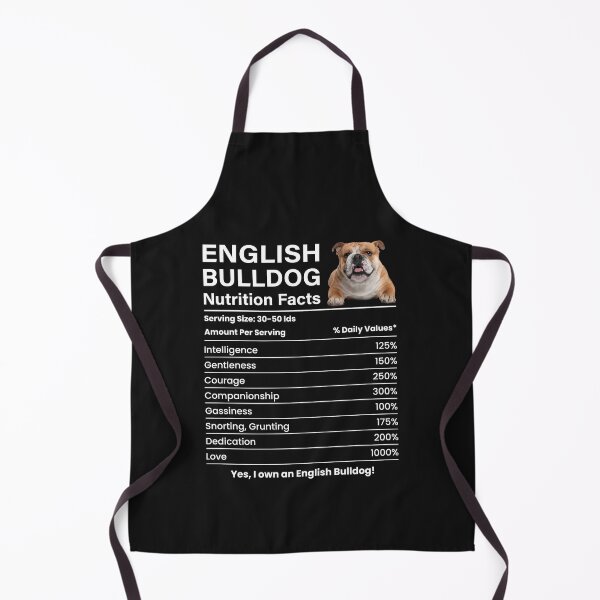 Item preview, English Bulldog Nutrition Facts Funny Bulldog Mama designed and sold by decentwearstore.