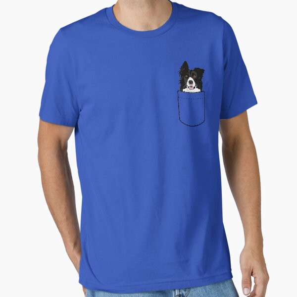 Vista previa del artículo con la obra «Perro Border Collie en tu bolsillo», diseñado y vendido por Sleazoid.