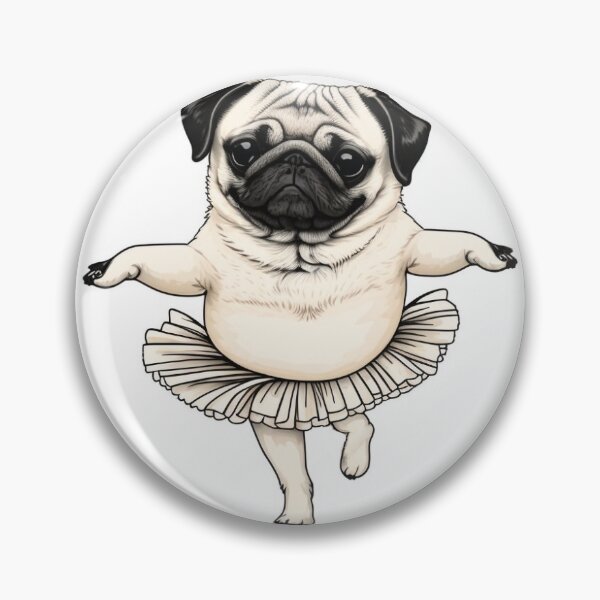 Artikelvorschau, Ballett tanzender Mops entworfen und verkauft von PuggyPicasso.