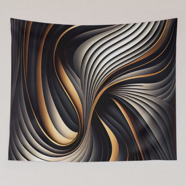 Aperçu de l'œuvre Flowing Soft Line Pattern Digital Painting créée et vendue par CodeAndColors.