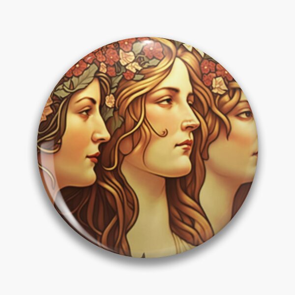 Item preview, Three Autumn Sisters - Art Nouveau designed and sold by ArtNouveauChic.