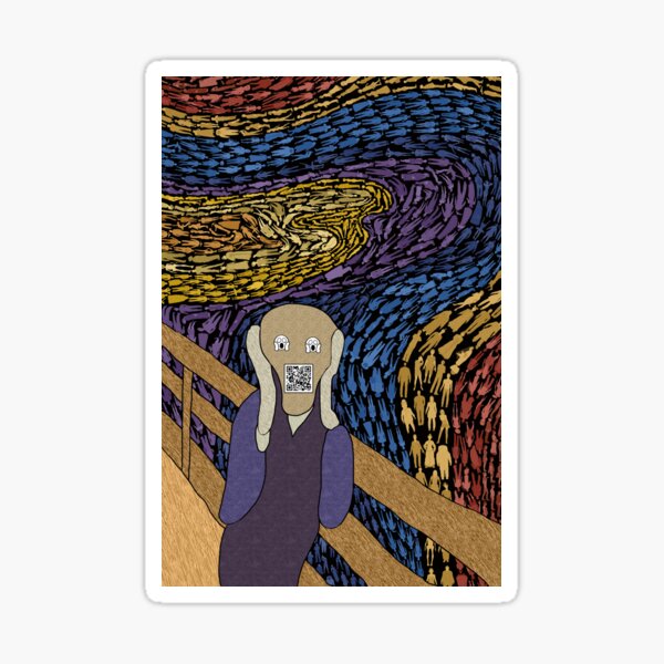 D'après : Le Cri d'Edvard Munch Sticker