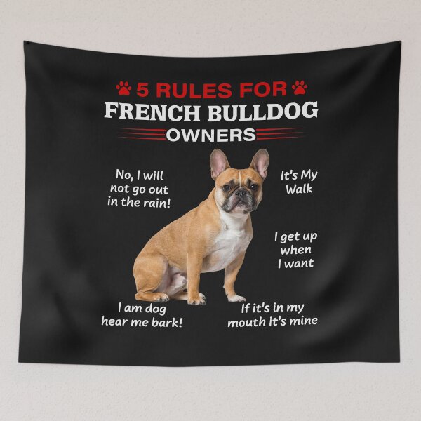 Item preview, 5 Rules For French Bulldog Owners Funny Bulldog Lover designed and sold by decentwearstore.