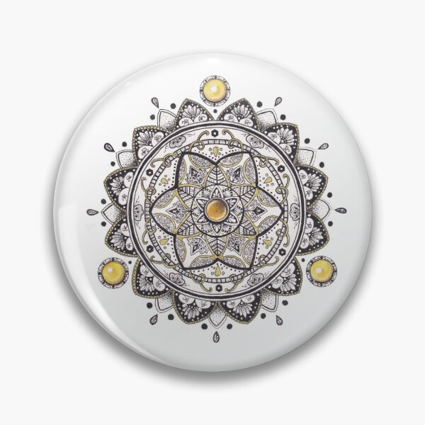 Artikelvorschau, goldenes Mandala entworfen und verkauft von rossdecoart.