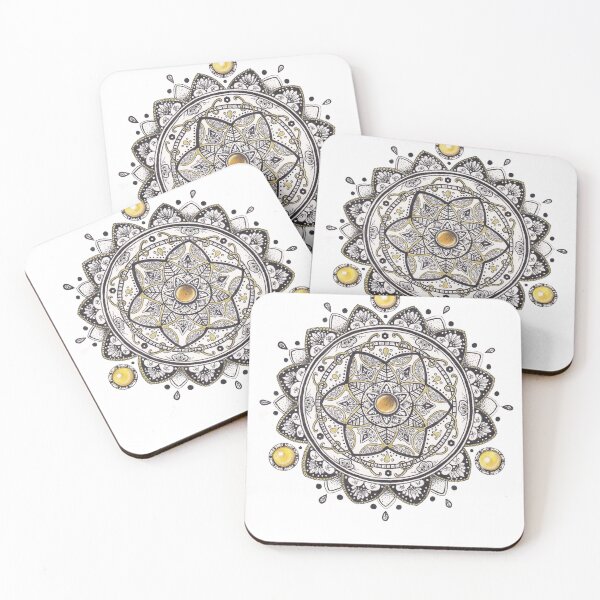 Item preview, golden mandala designed and sold by rossdecoart.