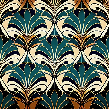 Vorschaubild zum Design Bold Cool Hollywood Regency Pattern Digital Painting von CodeAndColors