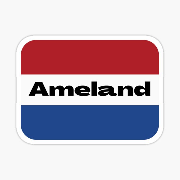 Item preview, Ameland name island written in dutch flag designed and sold by CBuist.