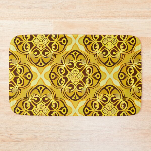 Item preview, Kawaii Luxury Yellow New Traditional Pattern Digital Painting designed and sold by CodeAndColors.