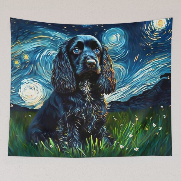 Item preview, A Cocker Spaniel Starry Night, Adorable Cocker Spaniel Puppy designed and sold by Orianah.