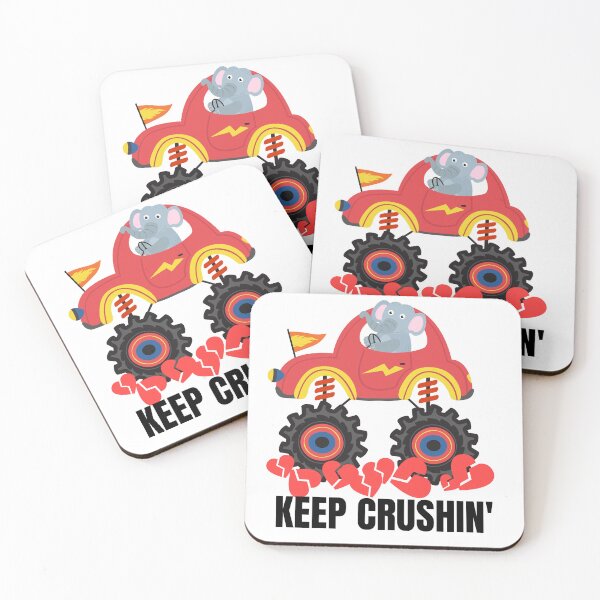 Item preview, Kids I Crush Hearts Monster Truck Toddler Boys Valentines| Kids Valentines Day Monster Truck Boys Toddler Keep Crushing| Keep Crushing monster truck| Elephant riding monster truck designed and sold by droolingdreams.