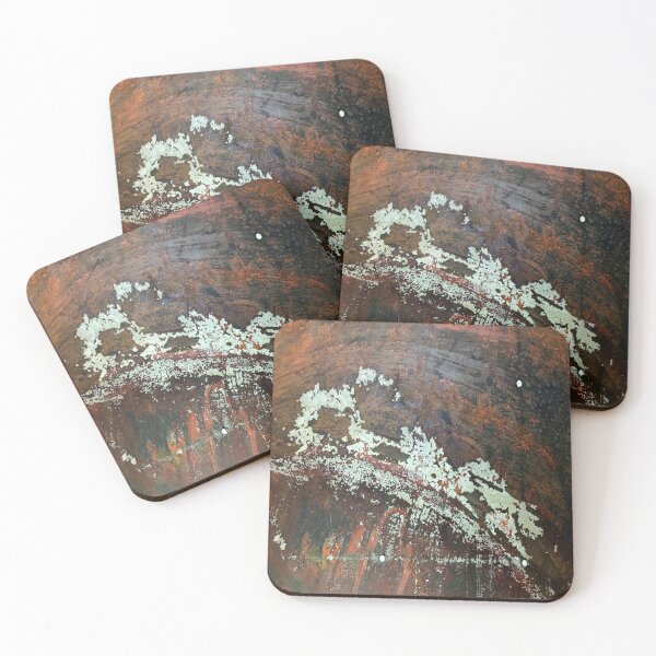 Item preview, rustic steampunk copper brown weathered industrial grunge metal  designed and sold by LEILA ART SPACE.
