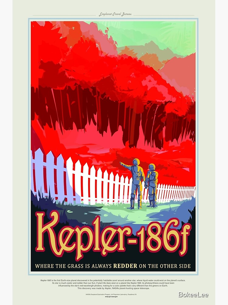 Discover Kepler 186f, Travel Poster Premium Matte Vertical Poster