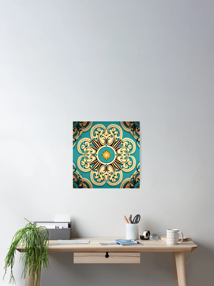 Thumbnail 2 von 3, Poster, Divine Victorian Complex Midcentury Modern Pattern Digital Painting designt und verkauft von CodeAndColors.