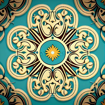 Vorschaubild zum Design Divine Victorian Complex Midcentury Modern Pattern Digital Painting von CodeAndColors