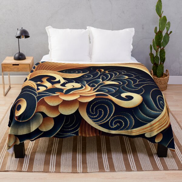 Artikelvorschau, Flowing Asian Pattern Digital Painting entworfen und verkauft von CodeAndColors.