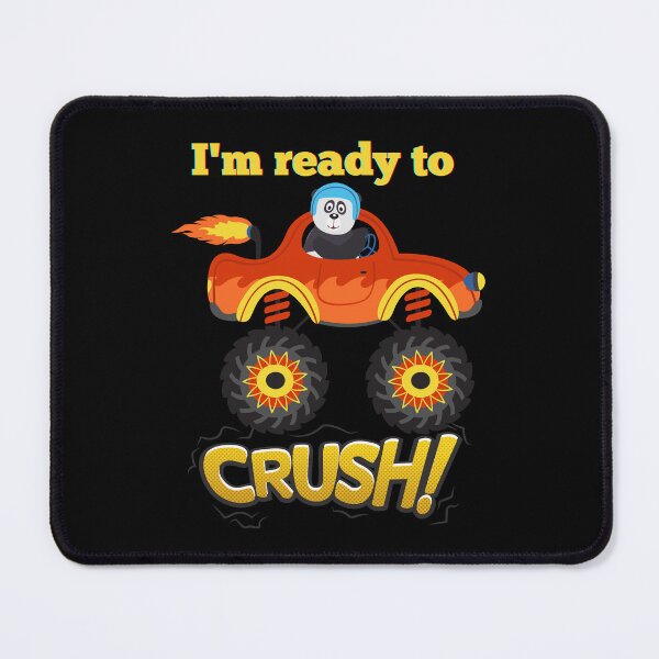 Item preview,  Kids I Crush Hearts Monster Truck Toddler Boys Valentines| Kids Valentines Day Monster Truck Boys Toddler I'm ready to crush| Panda riding monster truck designed and sold by droolingdreams.