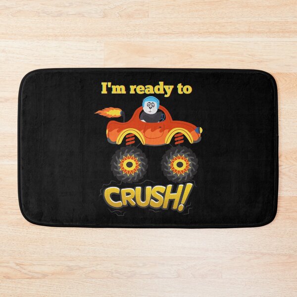 Item preview,  Kids I Crush Hearts Monster Truck Toddler Boys Valentines| Kids Valentines Day Monster Truck Boys Toddler I'm ready to crush| Panda riding monster truck designed and sold by droolingdreams.