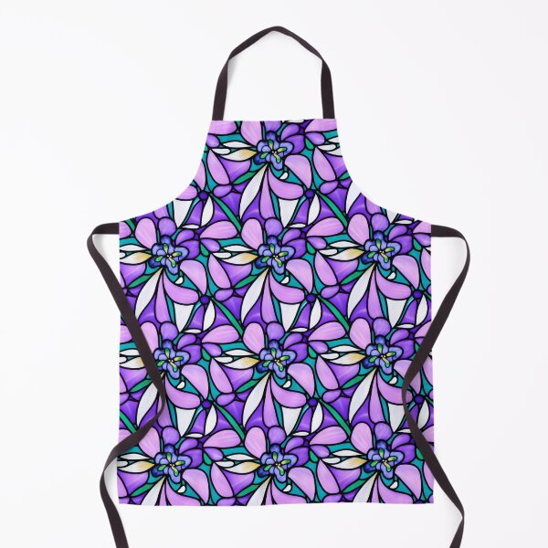 Item preview, Violet Orchid Flower Abstract Art - Stained Glass  designed and sold by Artilize.
